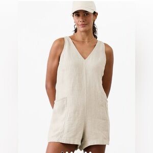 NWT Athleta Linen Sleeveless Romper
